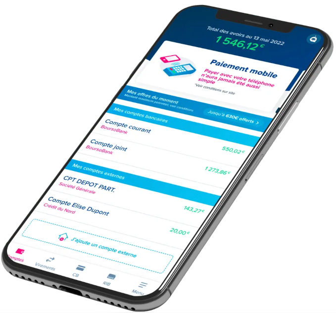 L'application mobile Boursobank