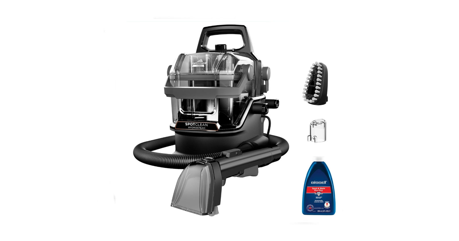 Test bissell spotclean hydrosteam B3700N, Une shampouineuse qui élimine les tâches tenaces grâce à la force de l'HydroSteam