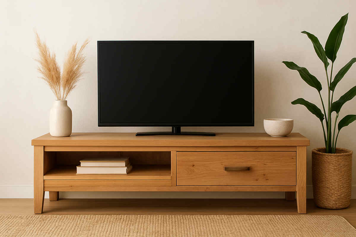 Pourquoi choisir un meuble tv en bois : authenticité et fonctionnalité réunies