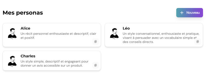 personas wisewand