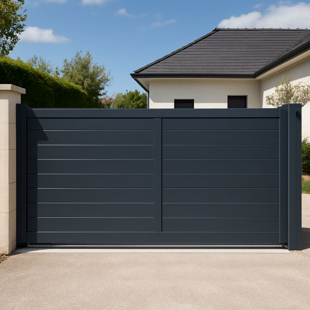 portails coulissants en aluminium sur mesure